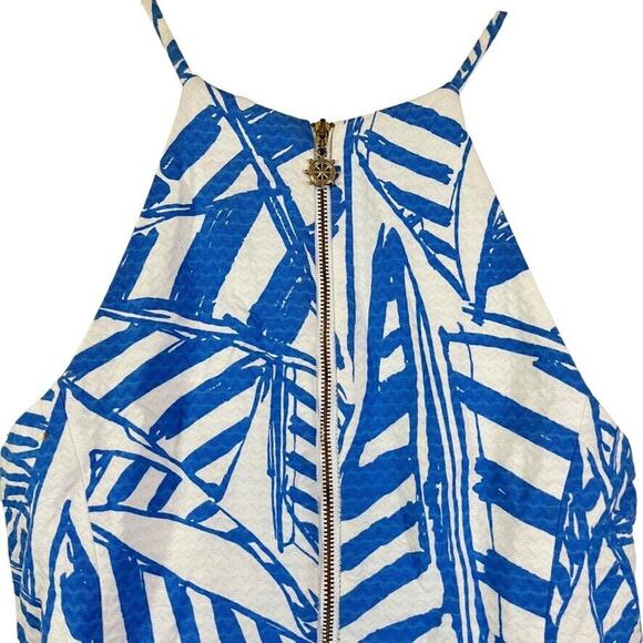 Lilly Pulitzer Annabelle Shift Blue Nautical Mini Sleeveless 100% Cotton Dress 4 - Picture 13 of 16